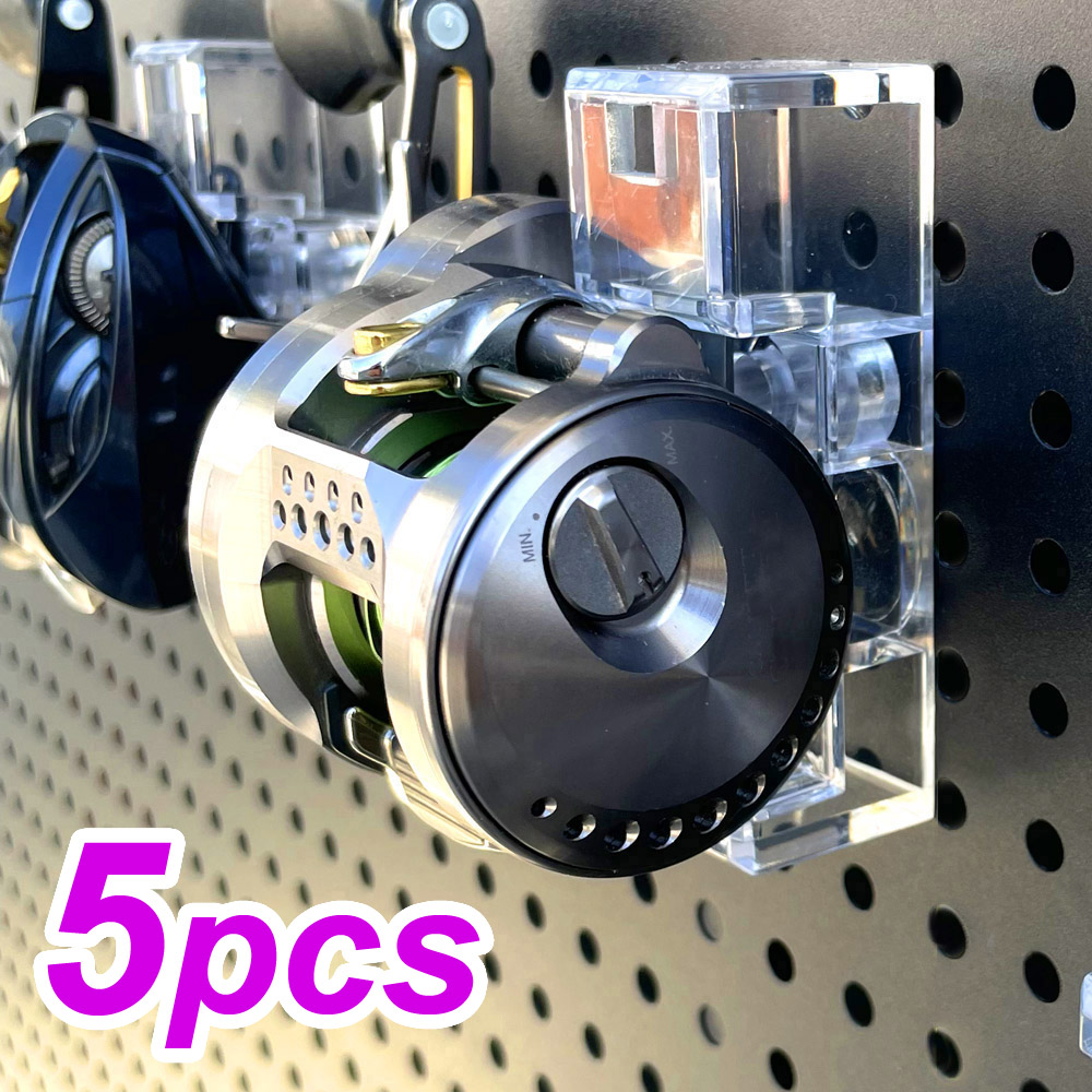Spincast Reel - 5 Stück Wandhalterung für Angelrollen, Halterung